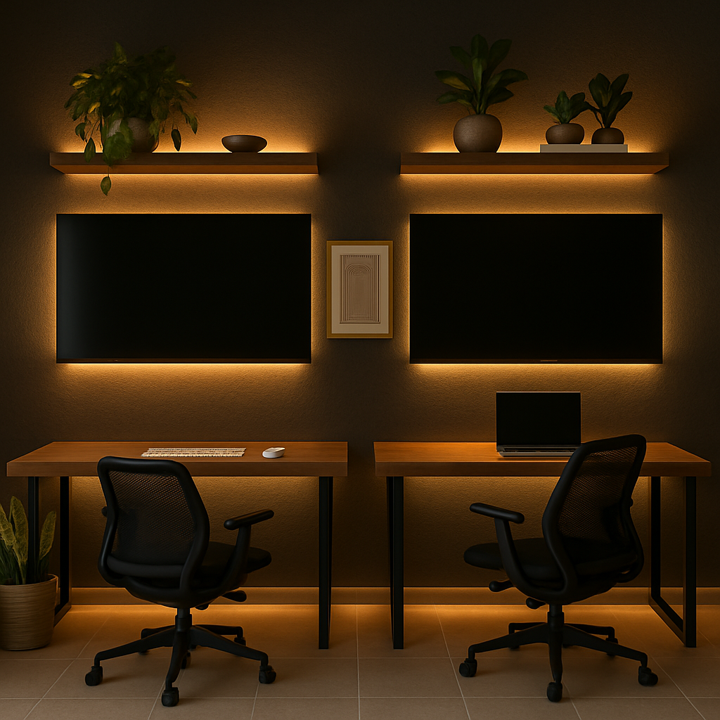 Depois - Escritório transformado com IA